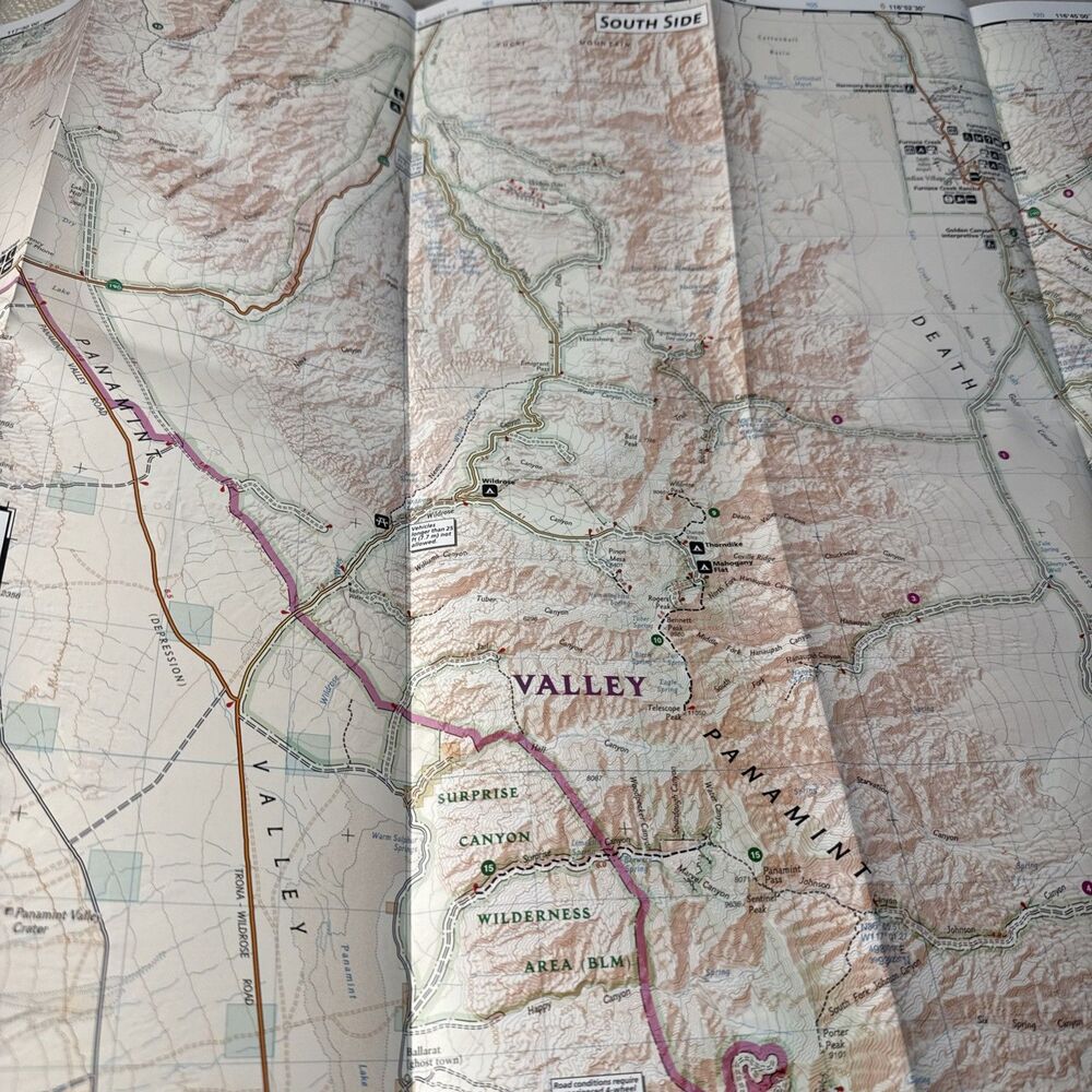 Death Valley Map Guide Lot National Geographic Illustrated Map Road & Hike Guide - Picture 11 of 16